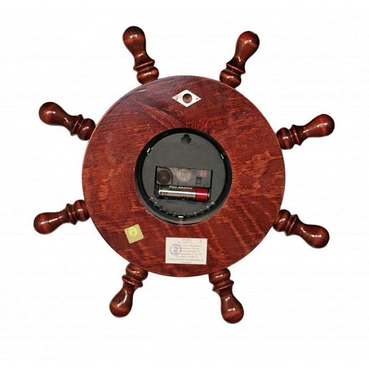 Штурвал сувенирный, часы (8 ручек)