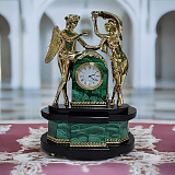 Каминные часы из малахита