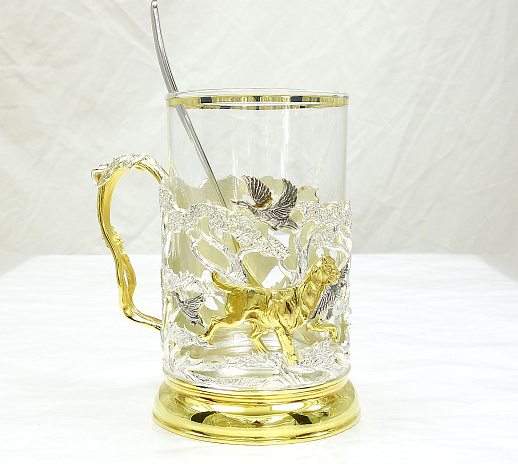 Подарочный подстаканник "Охота на уток" купить с доставкой Подарочный подстаканник "Охота на уток"